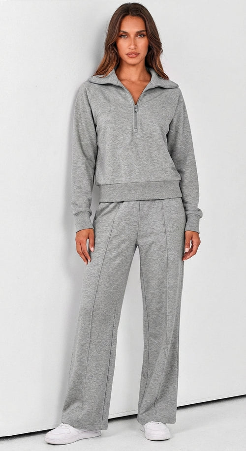 Solora Relaxed Two-Piece Set — Gray